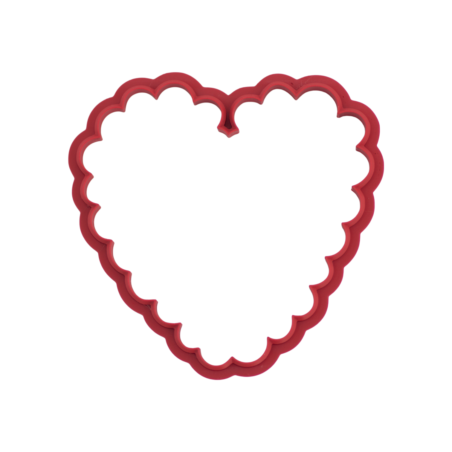 Christmas Heart Cutter With Wide Wavy Edge