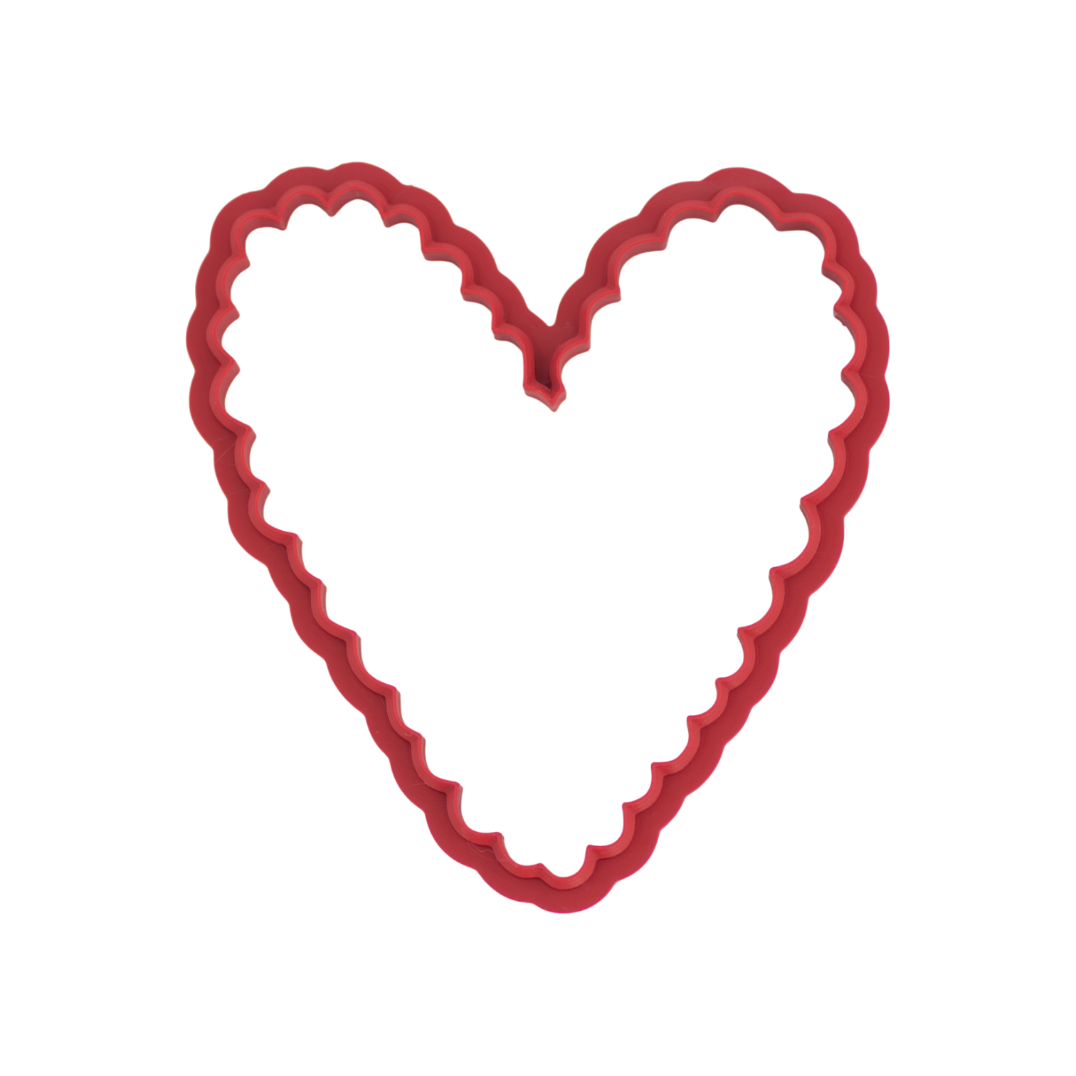 Christmas Heart Cookie Cutter With Tight Wavy Edge