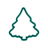 Christmas Tree Cut Out Wavy