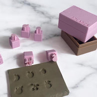 Fruit Clay Stamp Set  3D Printed Pottery Stamps for Ceramics, Soap & Clay  Includes Box  Optional Extension Handle