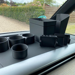VW ID.Buzz 3D-Printed Console & Tray Accessories - Buzz Box Dividers, Cupholders, Money Storage, Card holder, Trashcan, Hidden Box