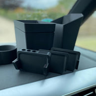 ID. Buzz Removable Trash Bin / Storage Box – 3D Printed Organizer for Angled Rear Console Slot-  3D Printed Insert Accessory for VW ID. Buzz